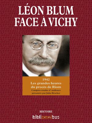 cover image of Léon Blum face à Vichy